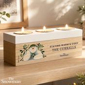 Personalised The Snowman Botanical Triple Tealight Holder - ForYou.ie image