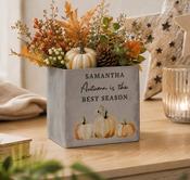 Personalised Pumpkin Concrete Plant Pot - ForYou.ie image