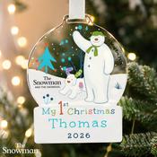Personalised The Snowman My 1st Christmas Decoration - ForYou.ie image