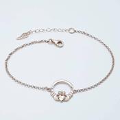 Rose Gold-Plated Bracelet with Singular Claddagh image