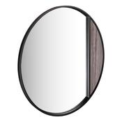 Rasmus Round Mirror Brown Stone Effect 80cm image