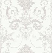 Laura Ashley Wallpaper Josette Dove Grey and White image