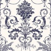 Laura Ashley Wallpaper Josette Off White and Midnight image