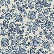 Laura Ashley Wallpaper Adain Palace Dark Seaspray Blue