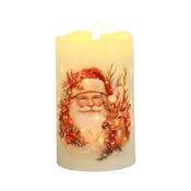 LED Santa Christmas Candle 7.5cm x 12.5cm image