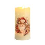 LED Santa Christmas Candle 7.5cm x 15cm