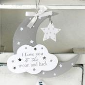 Twinkle Twinkle Moon And Star Hanging Plaque image