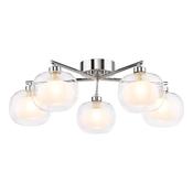 Diego 5 Light Semi Flush Polished Chrome with Opal Glass image