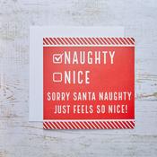 Christmas Naughty Feels Nice Card image
