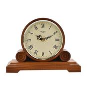 WM. Widdop Round Mantel Clock Walnut