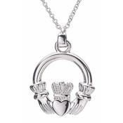 Newgrange Silver Claddagh Pendant