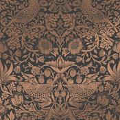 William Morris Wallpaper Strawberry Thief Fibrous Charcoal image