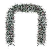 230cm Pre-Lit Doorway Arch with Cones and Red Berries