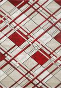 Accra Geometric Rug - Cream Red