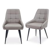 Allure Dining Chair Taupe PU Pair image