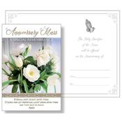 Anniversary Mass Card with Insert White Lilies