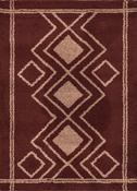 Ashton Geometric Rug Burgundy 01