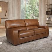 Aurora Italian Leather 2 Seater Sofa Tan - Luxury Living Room Collection image