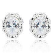 Bamboo Glam Silver Plated Earrings image
