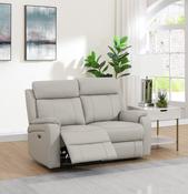 Banbury 2 Seater Sofa Recliner Light Grey - Leather Sofa Collection image