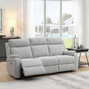 Banbury 3 Seater Sofa Recliner Silver - Fabric Living Room Sofa Collection image