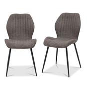 Bayron Fabric Dining Chair Charcoal (Pair) image