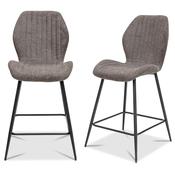 Bayron Fabric Dining Counter Stool Charcoal (Pair) image