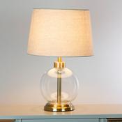 Bella Glass &amp; Gold Table Lamp 45cm – Elegant Homeware Lighting