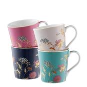 Aynsley Golden Meadow Set of 4 Mugs - Elegant Porcelain Cups and Mugs Gift Set for Tea &amp; Coffee image