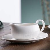 Belleek Erne Sauce Boat and Tray – Porcelain Serveware Collection