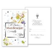 Birthday Mass Bouquet Card Spring Flowers