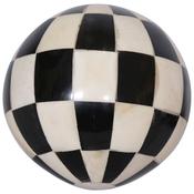 Black &amp; White Checked Display Ball