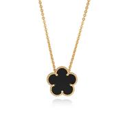 Tipperary Crystal Black Pendant Yellow Gold