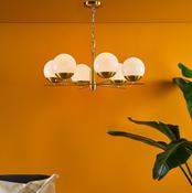 Bombazine 6 Light Pendant Natural Brass - Pendant Light for Home Decor image
