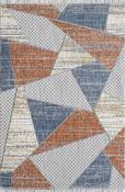 Broadway Geometric Rug - 5293A Blue &amp; Rust image