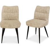 Broudy Fabric Dining Chair Oatmeal Pair image