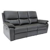 Cancan Leather 3 Seater Sofa Electric Recliner Charcoal image