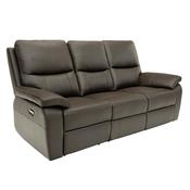 Cancan Leather 3 Seater Sofa Electric Recliner Chocolate image