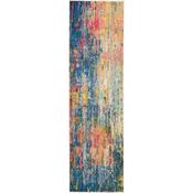 Nourison Celestial Rug CES09 Blue Yellow - Runner image