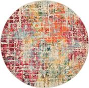 Nourison Celestial Rug CES13 Pink Multicolor Round image