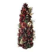 Centrepiece Tree With Cones &amp; Baubles 42cm