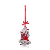 Tipperary Crystal Christmas Decoration Pearl Santa