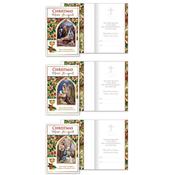 Christmas Mass Bouquet Card Gold Frame Nativity