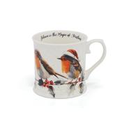 Christmas Robins S/2 Tankards – Mug with a Message, Christmas Gift