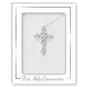 Communion Silver Filigree Cross Necklace image