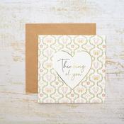 Ditsy Floral Thinking of You Card with Gold Foil image
