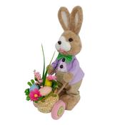 Easter Bunny With Cart Boy 30 cm - Easter Decoration Centrepiece
