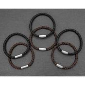 Equilibrium For Men Plaited Leather Bracelet image