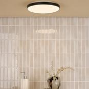 Essien Flush LED White &amp; Black - Ceiling Light – Modern Lighting