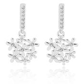 Filigree Circle Flowers Silver Plated Earrings - Stud &amp; Drop Earrings image